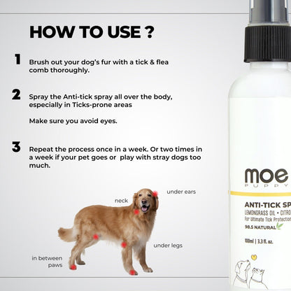 Tick Spray and Shampoo Combo - Moe Puppy